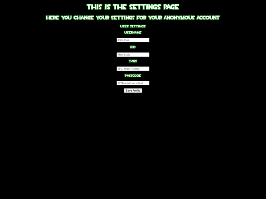 settings screenshot