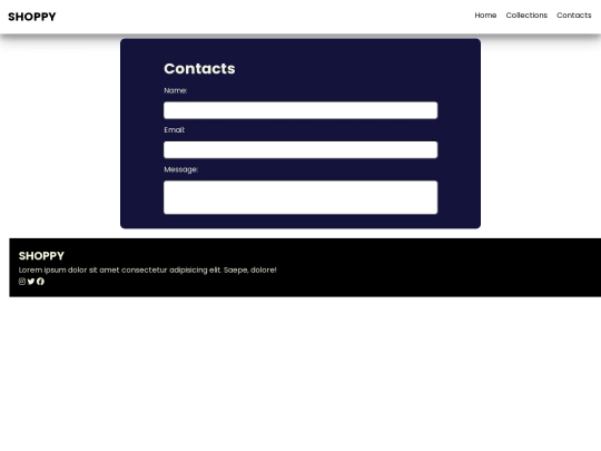 e commerce/contact screenshot