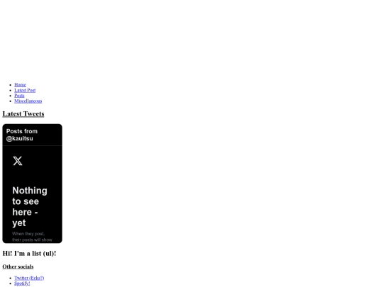 blog posts/firstday screenshot