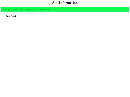 site info screenshot