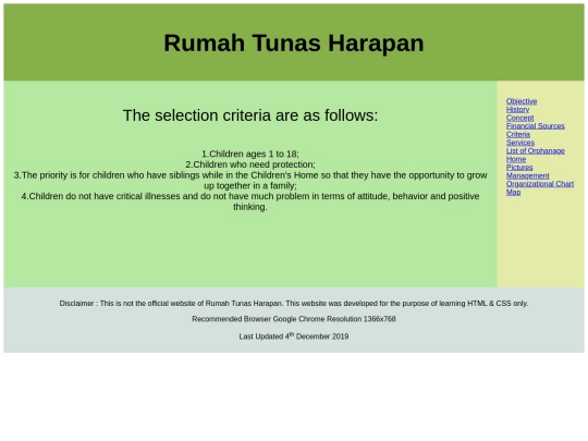 Rumah Tunas Harapan/criteria screenshot
