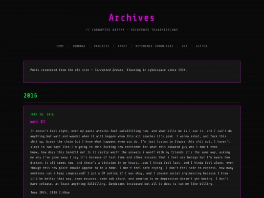 archives screenshot