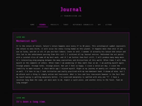 journal screenshot