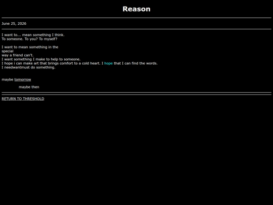 reasons screenshot