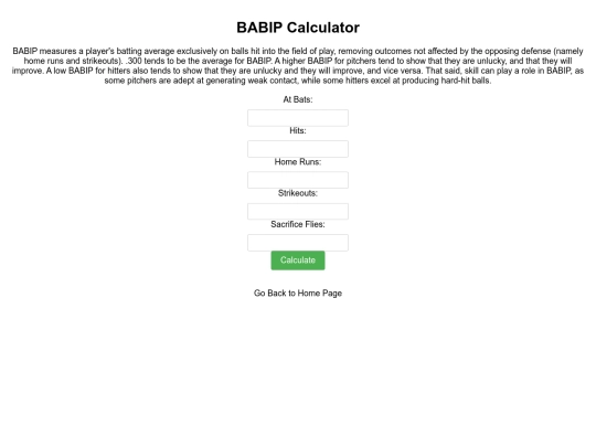 BABIP screenshot