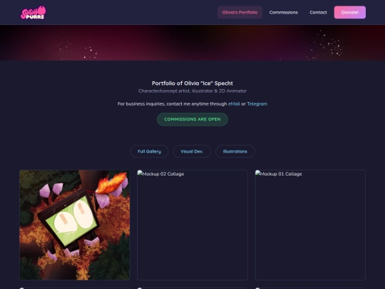 olivia-portfolio screenshot