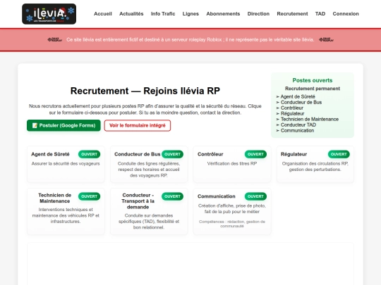 recrutement screenshot