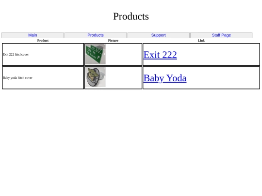 FINAL PROJECT/Products screenshot