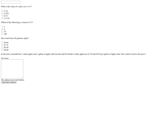 math-test-form screenshot