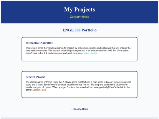 projects screenshot