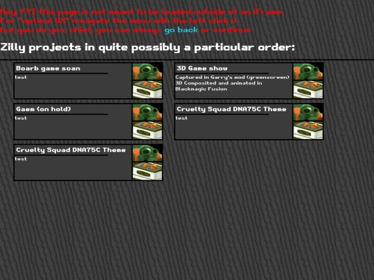 projects screenshot