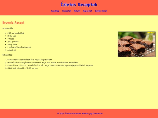recept/brownie screenshot