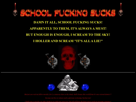 schoolisevil_main_page screenshot