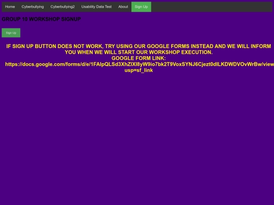 signup screenshot