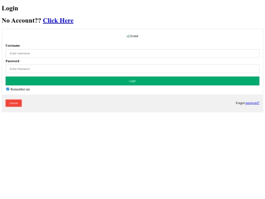 login screenshot