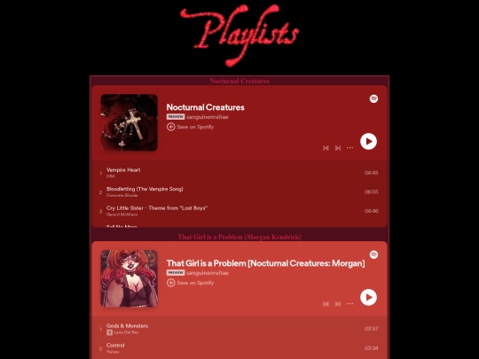 playlists screenshot