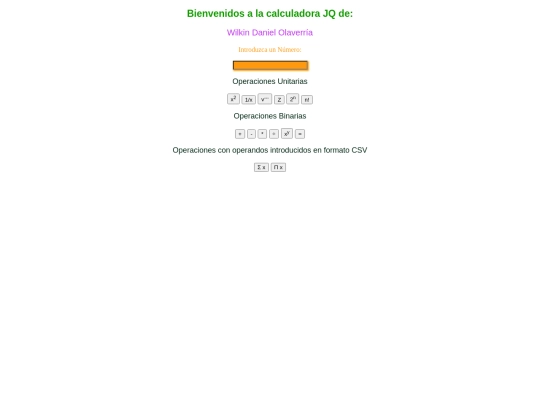 calculadorajquery screenshot