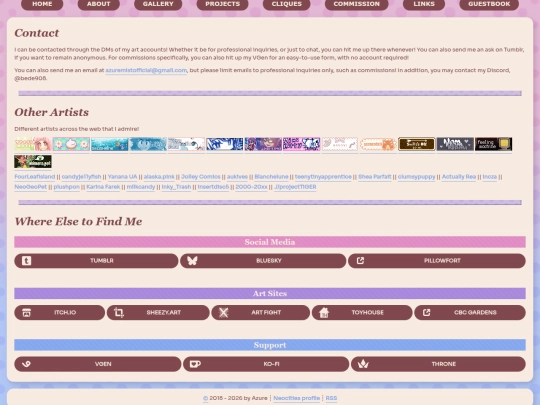 links screenshot