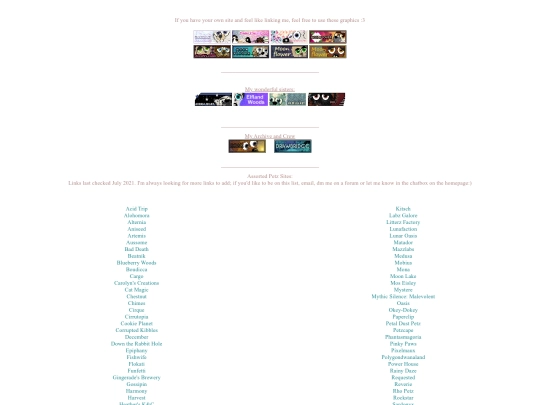 links screenshot