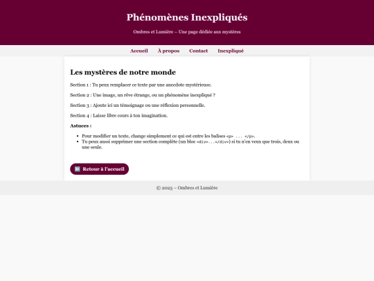 Inexpliqu screenshot