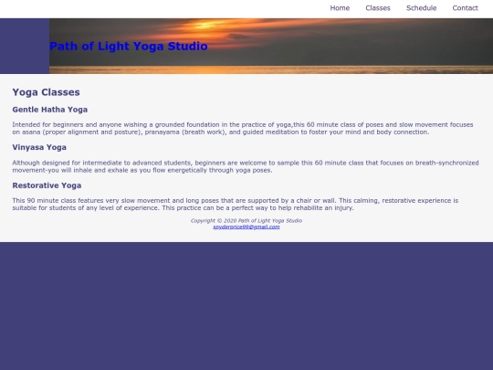 yoga/classes screenshot
