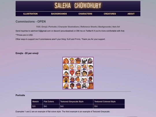 commissions screenshot