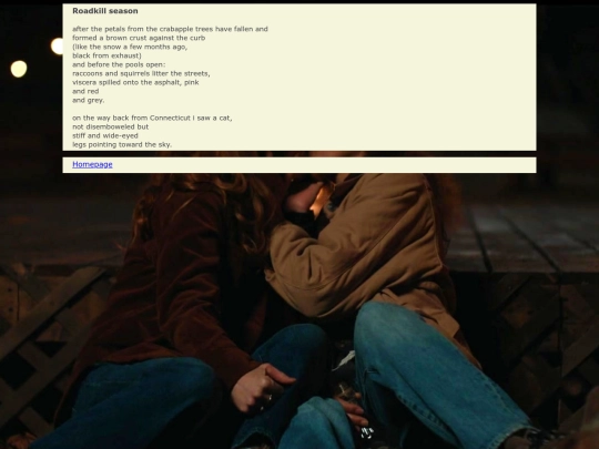 poems/roadkill screenshot