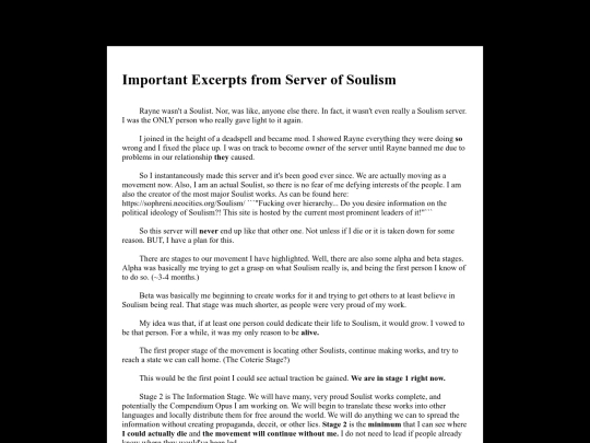 Soulism/Library/Excerpts screenshot