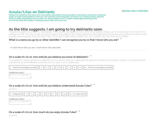 Survey/DeliriantSurvey screenshot