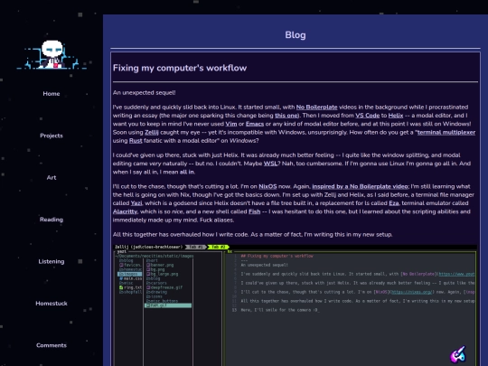 blog screenshot