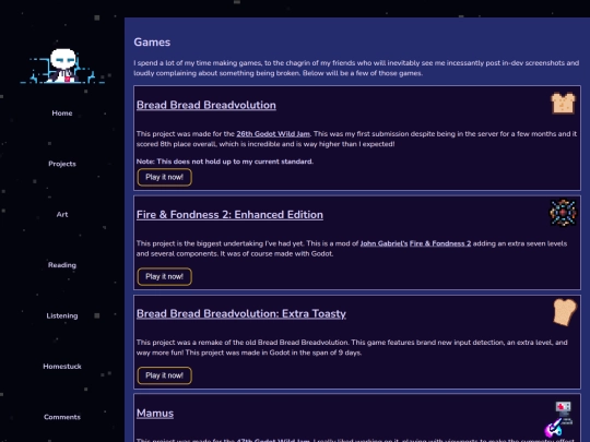 projects screenshot