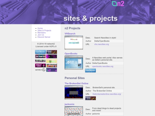 sites screenshot