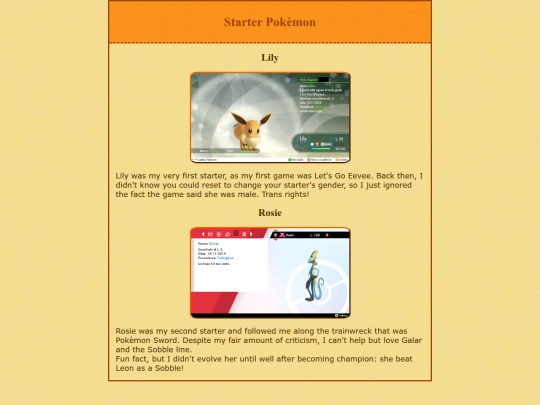 starters screenshot