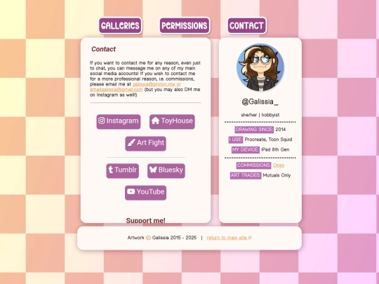 art/contact screenshot