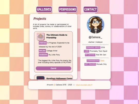 art/projects screenshot