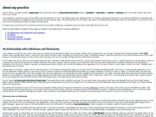 witch/aboutme screenshot