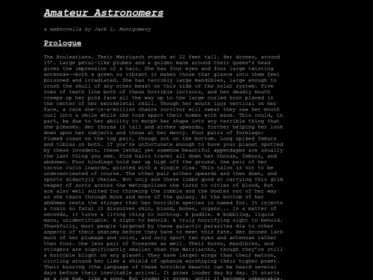 Prologue screenshot