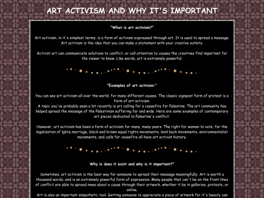 whywemakeart/artactivism screenshot