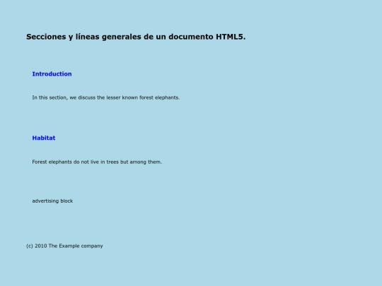 SeccionesHTML/HTML5 screenshot