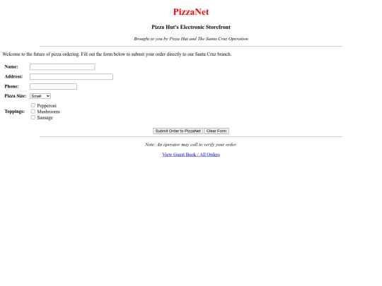 pizzanet2 screenshot