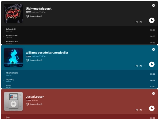 playlists screenshot