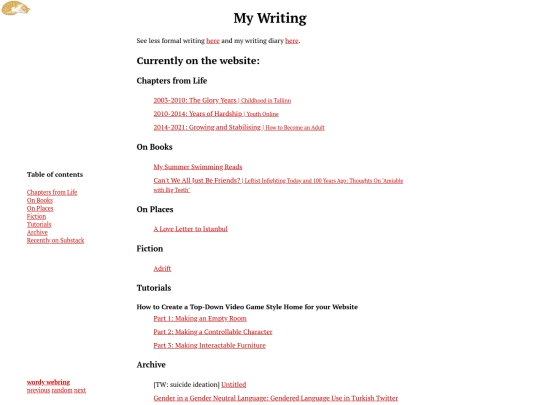 writing screenshot