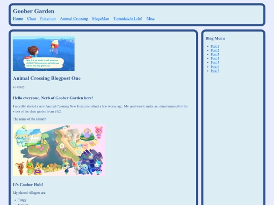 AnimalCrossing/Blog Posts/BlogPostOne screenshot