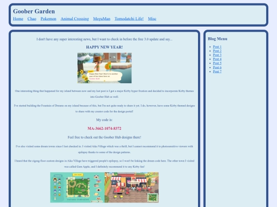 AnimalCrossing/Blog Posts/BlogPostThree screenshot