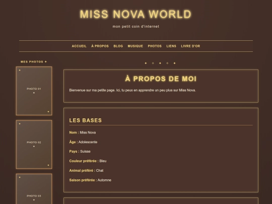 Miss Nova World.French/About screenshot