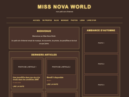 Miss Nova World.French/Index screenshot
