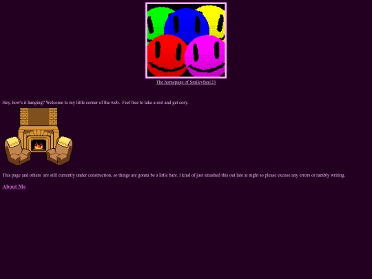 Smileyfan123's homepage WIP screenshot