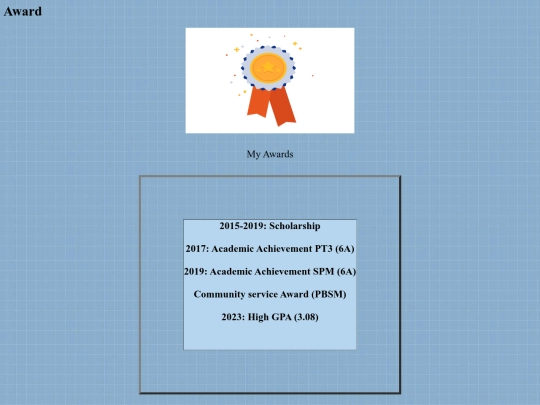 award screenshot