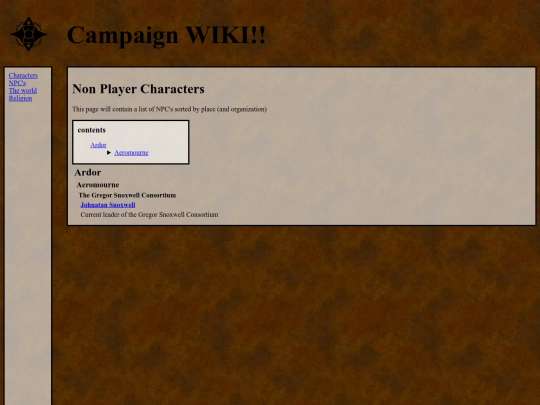 NPCs screenshot