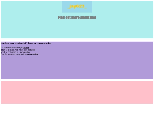 aboutme screenshot